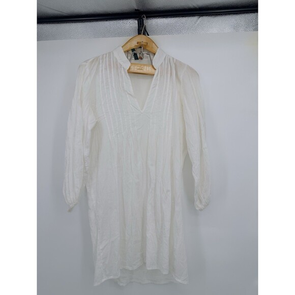 Lauren Ralph Lauren gauzy tunic cover M Womens 3/4 Down Semi Sheer knee lenght - Picture 4 of 12